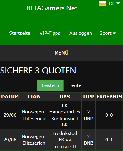 vip Wettscheine gewonnen